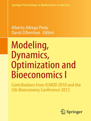 cover image of Modeling, Dynamics, Optimization and Bioeconomics I